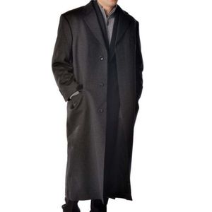 Hathaway Platinum coat 100% cashmere, black men's overcoat. Sz 42
